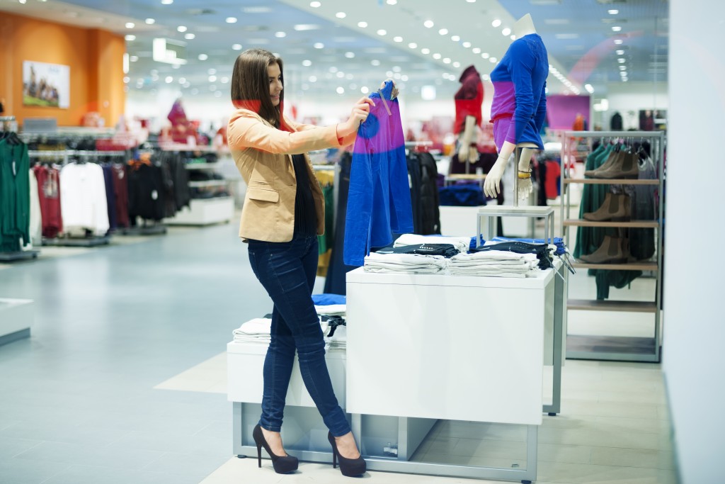 woman shopping for clothes